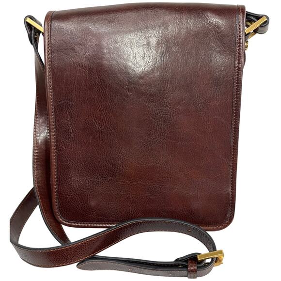 Time Resistance, On The Road Small Leather Messenger Bag, Brown, Leather - Picture 2 of 15